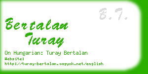 bertalan turay business card